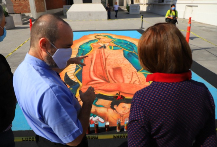  RINDEN HOMENAJE A VIRGEN DE GUADALUPE EN LA PLAZA PRINCIPAL DEL MUNICIPIO