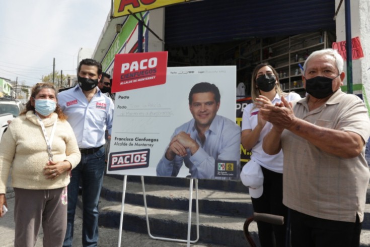  PACO CIENFUEGOS REALIZA PRIMER RECORRIDO Y PACTO DE CAMPAÑA POR LA ALCALDÍA DE MONTERREY