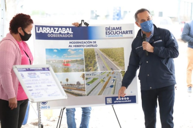  SE COMPROMETE LARRAZABAL A MEJORAR LA MOVILIDAD EN GARCÍA, CON LA AMPLIACIÓN DE LA AVENIDA HEBERTO CASTILLO