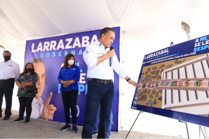  LARRAZABAL SE COMPROMETE A CONSTRUIR PARQUE LINEAL EN GARCÍA